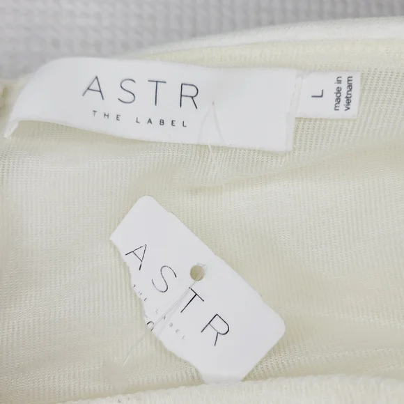 ASTR The Label Dress Mini Women's Large Off-White Halter Romantic Feminine Sexy - Picture 7 of 8